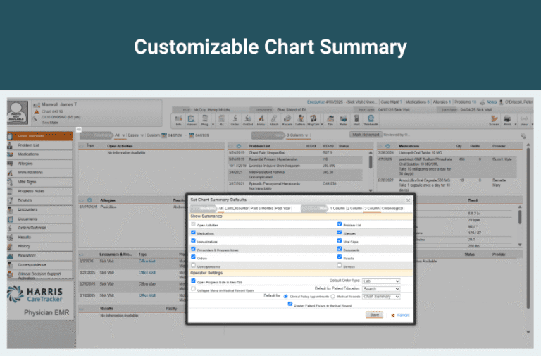 Customizable Chart Summary