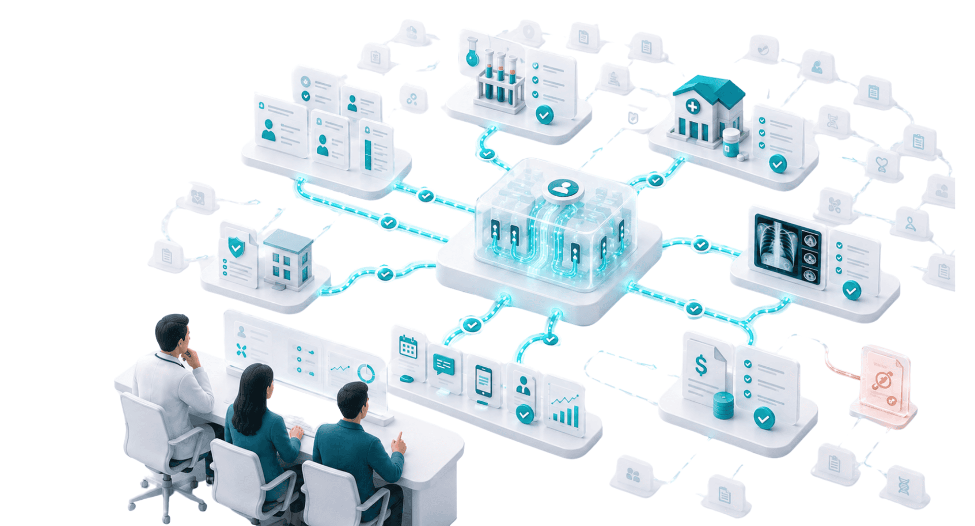 Interfaces - HARRIS CareTracker connecting more than 600 integrations across EMR systems, laboratories, pharmacies, and healthcare solutions