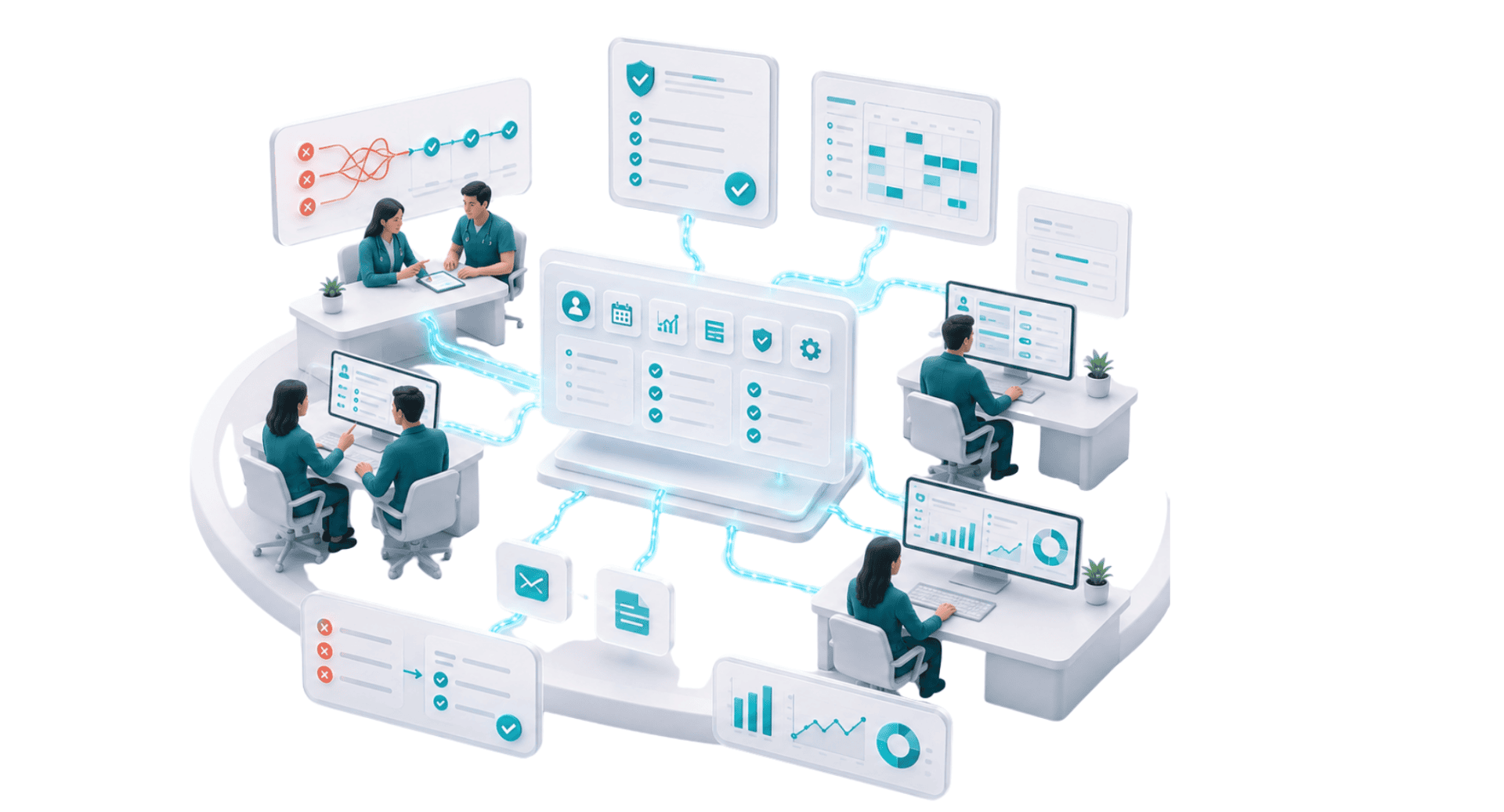 Professional Services - HARRIS CareTracker consultant helping a medical practice optimize workflows, reporting, training, scheduling, and financial performance